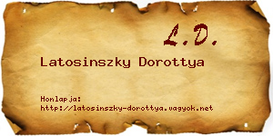 Latosinszky Dorottya névjegykártya
