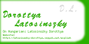 dorottya latosinszky business card